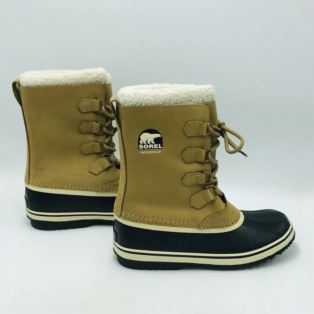Sorel Women's 11 Caribou Snow Boots Buff Waterproof -25 Degree Winter
